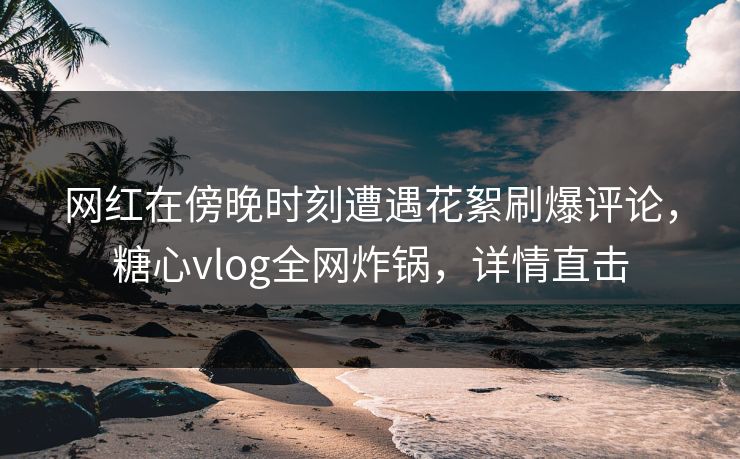 网红在傍晚时刻遭遇花絮刷爆评论,糖心vlog全网炸锅,详情直击